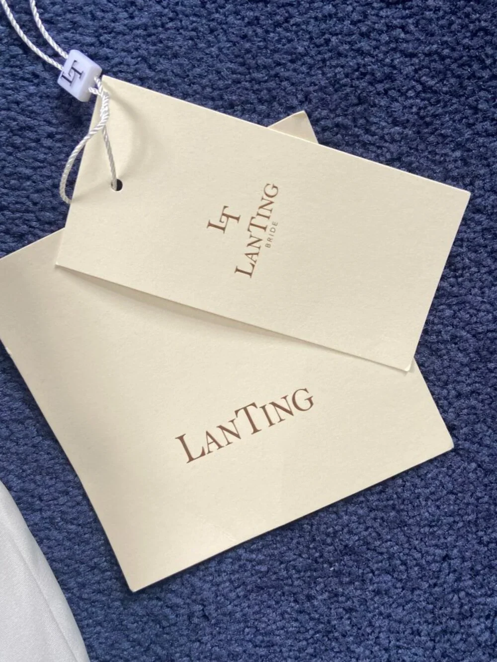 NWT Lanting Bride White Mermaid Wedding Dress | Sleeveless Satin Bridal Gown - Picture 7 of 7